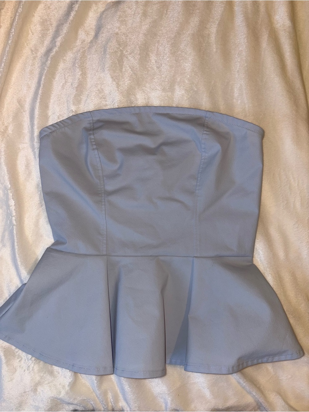 Lavender Strapless Peplum Tube Top